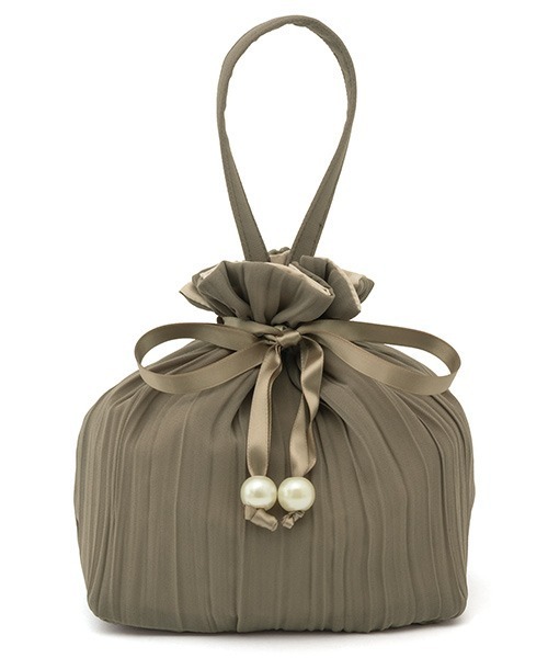 SOUBIEN(ソウビエン)の「巾着バッグ 【floro by SOUBIEN】(和装小物・レディース・アイボリー系1/ピンク系1/ネイビー系/ブルー系その他/アイボリー系2/ブラウン系・FREE)」の2枚目の写真