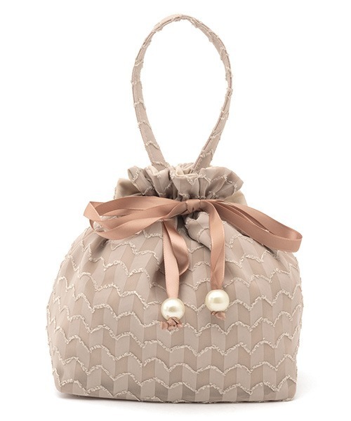 SOUBIEN(ソウビエン)の「巾着バッグ 【floro by SOUBIEN】(和装小物・レディース・アイボリー系1/ピンク系1/ネイビー系/ブルー系その他/アイボリー系2/ブラウン系・FREE)」の1枚目の写真