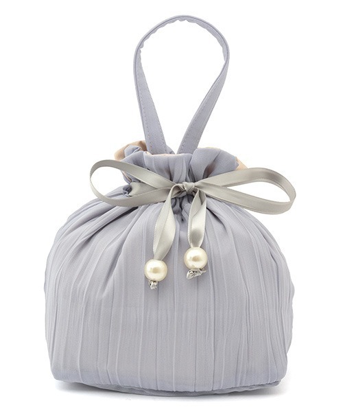 SOUBIEN(ソウビエン)の「巾着バッグ 【floro by SOUBIEN】(和装小物・レディース・アイボリー系1/ピンク系1/ネイビー系/ブルー系その他/アイボリー系2/ブラウン系・FREE)」の5枚目の写真