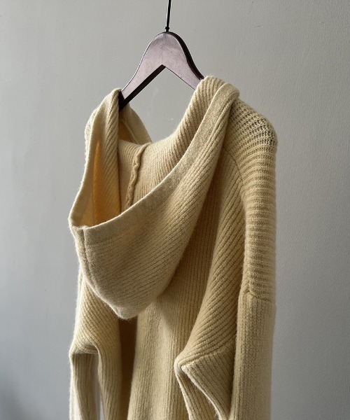 セール】フード付きニットプルオーバー（ニット/セーター