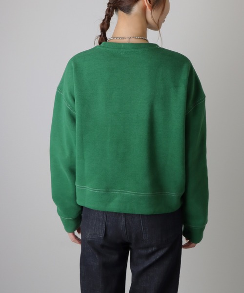 LAULEN（ローレン）の「crew neck drop shoulder sweat /クルーネック ドロップショルダー スウェット プルオーバー（スウェット・レディース・グレー/ネイビー/ピンク/グリーン・FREE）」の11枚目の写真