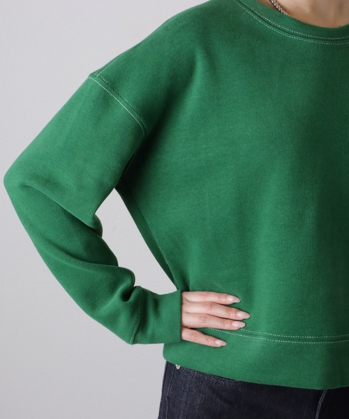 LAULEN（ローレン）の「crew neck drop shoulder sweat /クルーネック ドロップショルダー スウェット プルオーバー（スウェット・レディース・グレー/ネイビー/ピンク/グリーン・FREE）」の12枚目の写真