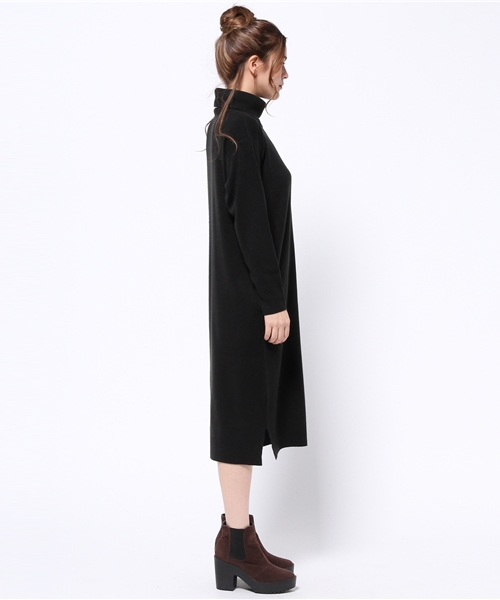 SLY（スライ）の「タートルHG LONG OP-S（ワンピース・レディース・ブラック/トップグレー/オフホワイト/ブラウン・1/2）」の6枚目の写真