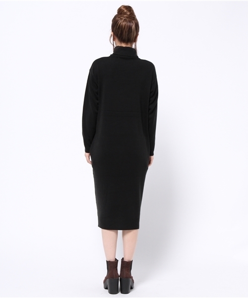 SLY（スライ）の「タートルHG LONG OP-S（ワンピース・レディース・ブラック/トップグレー/オフホワイト/ブラウン・1/2）」の7枚目の写真