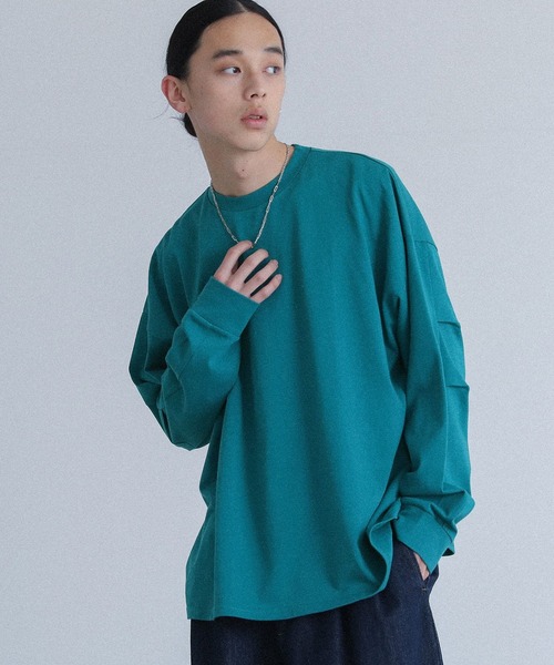 MDR(エムディアール)の「ボリュームシルエットロンT(Tシャツ/カットソー・メンズ・オフホワイト/ブラック系その他/グリーン/ブラック・L/M)」の4枚目の写真