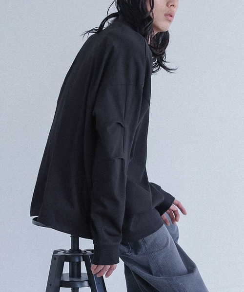 MDR(エムディアール)の「ボリュームシルエットロンT(Tシャツ/カットソー・メンズ・オフホワイト/ブラック系その他/グリーン/ブラック・L/M)」の1枚目の写真