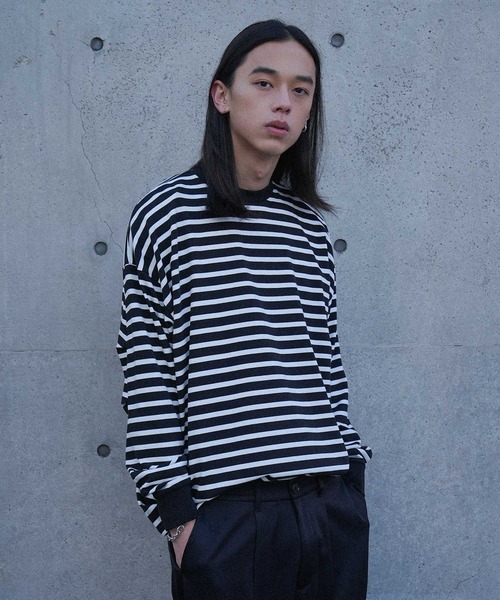 MDR(エムディアール)の「ボリュームシルエットロンT(Tシャツ/カットソー・メンズ・オフホワイト/ブラック系その他/グリーン/ブラック・L/M)」の10枚目の写真