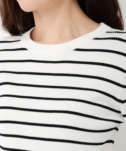 MISCH MASCH（ミッシュマッシュ）の「ハート釦リブニット（ニット/セーター・レディース・ホワイト/ライトグレー/ブルー/ホワイト×ブラック/ブラック・ﾌﾘ-）」の18枚目の写真