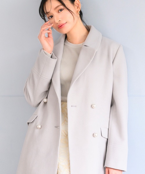 MISCH MASCH（ミッシュマッシュ）の「ハート釦リブニット（ニット/セーター・レディース・ホワイト/ライトグレー/ブルー/ホワイト×ブラック/ブラック・ﾌﾘ-）」の17枚目の写真