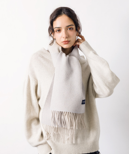 リバーシブルヘリンボーンマフラー/バイカラー/ウール100％（マフラー）｜MYSELF ABAHOUSE（マイセルフアバハウス）