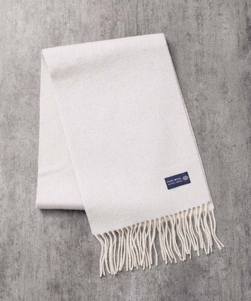 リバーシブルヘリンボーンマフラー/バイカラー/ウール100％（マフラー）｜MYSELF ABAHOUSE（マイセルフアバハウス）