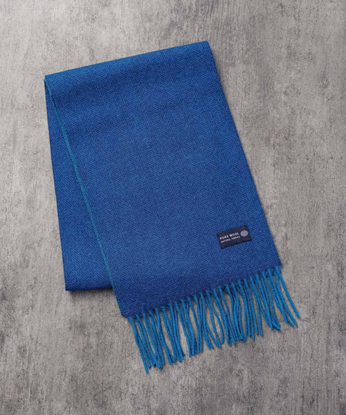 リバーシブルヘリンボーンマフラー/バイカラー/ウール100％（マフラー）｜MYSELF ABAHOUSE（マイセルフアバハウス）