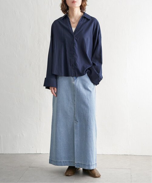 週末限定値下　nezu yohinten スキッパーシャツ　Sサイズ セール】C/Nスキッパーシャツ（シャツ/ブラウス）｜notch