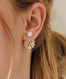 ANOH | フラワーパールバックキャッチピアス(ピアス（両耳用）)