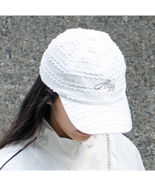 algy（アルジー）の「ぽこぽこキャップ（キャップ・キッズ・オフホワイト/ブラック・MEDIUM/SMALL）」の6枚目の写真