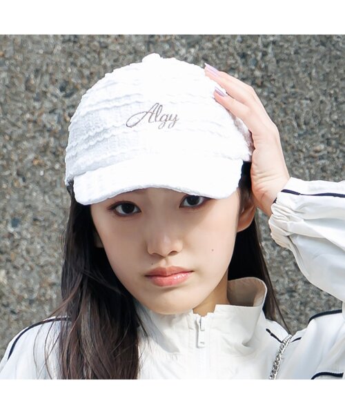 algy（アルジー）の「ぽこぽこキャップ（キャップ・キッズ・オフホワイト/ブラック・MEDIUM/SMALL）」の7枚目の写真