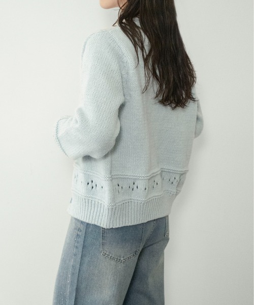 on:nue(オンニュ)の「【on:nue】パンチングニットカーディガン(カーディガン/ボレロ・レディース・アイボリー/スカイブルー・FREE)」の17枚目の写真