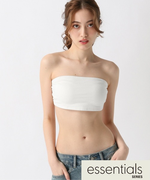 FOREVER 21(フォーエバー トゥエンティーワン)の「【2025SS】カップ付きバンドゥ(キャミソール・レディース・オフホワイト/ブラック・SMALL/MEDIUM)」の2枚目の写真