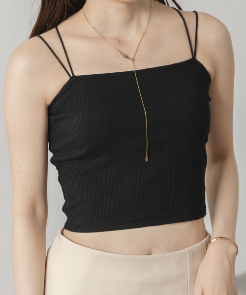 raffime(ラフィミー)の「丈アソートダブルストラップカップ付きキャミソール(キャミソール・レディース・アイボリー/ブラック系その他/モカ/ホワイト系その他2/ブラウン系その他/ブラック・フリー)」の4枚目の写真