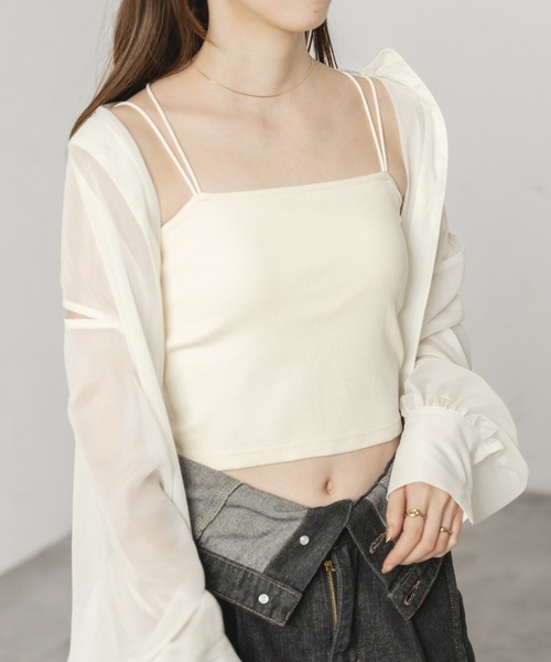 raffime(ラフィミー)の「丈アソートダブルストラップカップ付きキャミソール(キャミソール・レディース・アイボリー/ブラック系その他/モカ/ホワイト系その他2/ブラウン系その他/ブラック・フリー)」の18枚目の写真