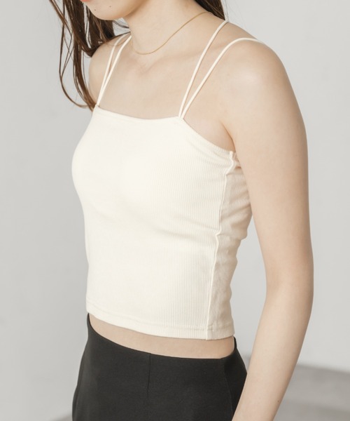 raffime(ラフィミー)の「丈アソートダブルストラップカップ付きキャミソール(キャミソール・レディース・アイボリー/ブラック系その他/モカ/ホワイト系その他2/ブラウン系その他/ブラック・フリー)」の19枚目の写真