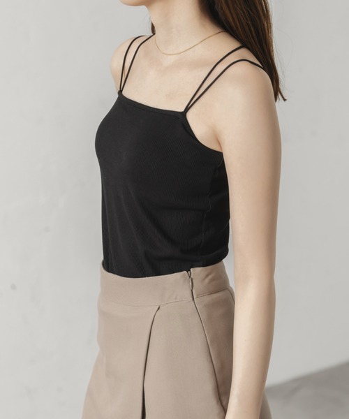 raffime(ラフィミー)の「丈アソートダブルストラップカップ付きキャミソール(キャミソール・レディース・アイボリー/ブラック系その他/モカ/ホワイト系その他2/ブラウン系その他/ブラック・フリー)」の22枚目の写真