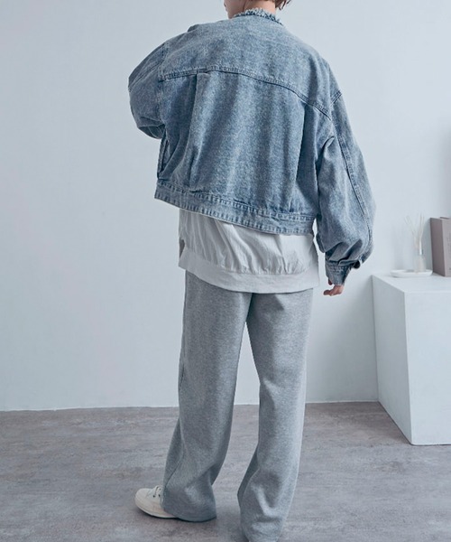 Social GIRL（ソーシャルガール）の「ボリューム袖 ショート丈 カットオフ ノーカラーデニムジャケット Gジャン（デニムジャケット・レディース・ブラック/ライトブルー/ブルー・M/L）」の9枚目の写真