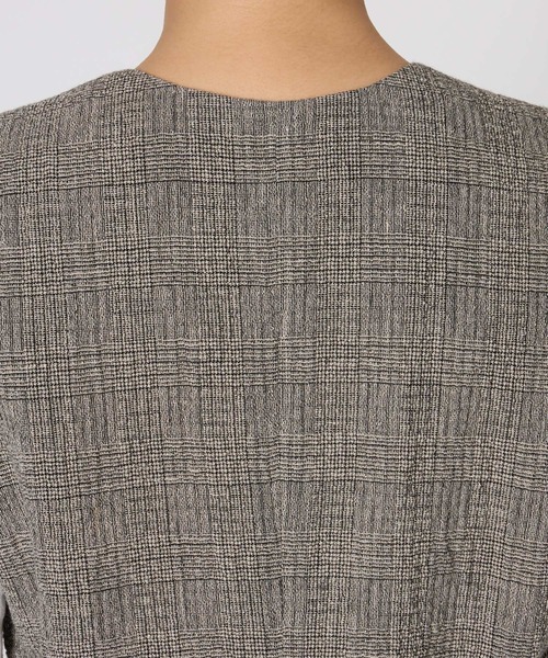 BABYLONE（バビロン）の「クレープリネンチェックベスト（ベスト・レディース・ブラック・フリー）」の18枚目の写真