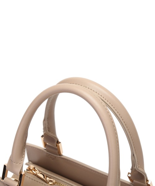 MERCURYDUO（マーキュリーデュオ）の「【MERCURYDUO/マーキュリーデュオ】メタリッククラック調型押し フラップハンドバッグ（ハンドバッグ・レディース・グレイッシュベージュ/アイボリー/ブラック・FREE）」の10枚目の写真