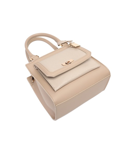 MERCURYDUO（マーキュリーデュオ）の「【MERCURYDUO/マーキュリーデュオ】メタリッククラック調型押し フラップハンドバッグ（ハンドバッグ・レディース・グレイッシュベージュ/アイボリー/ブラック・FREE）」の17枚目の写真