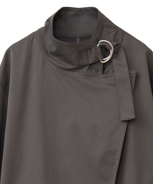 AMERICAN HOLIC（アメリカンホリック）の「スタンドカラーニュアンスロングコート（トレンチコート・レディース・チャコールグレー/ベージュ・M/L）」の10枚目の写真