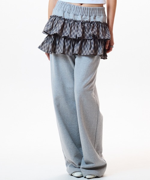 IM PATTERN FRILL PANTS