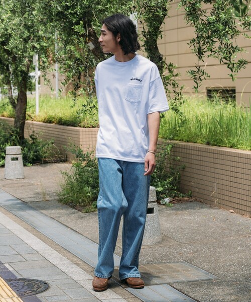 FREAK'S STORE（フリークスストア）の「限定展開 WILD THINGS×FREAK'S STORE/ワイルドシングス 別注 バックプリント クルーネック ポケットTシャツ（Tシャツ/カットソー・メンズ・ブラック/グレイッシュベージュ/アッシュグレー/ネイビー/ホワイト・LARGE/MEDIUM/SMALL）」の18枚目の写真