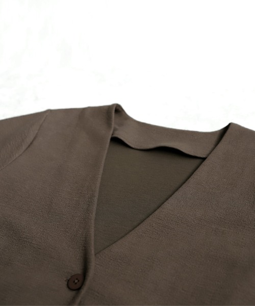 antiqua(アンティカ)の「ポンチノーカラージャケット(その他アウター・レディース・ブラウン系その他/ブラック・ONESIZE)」の15枚目の写真