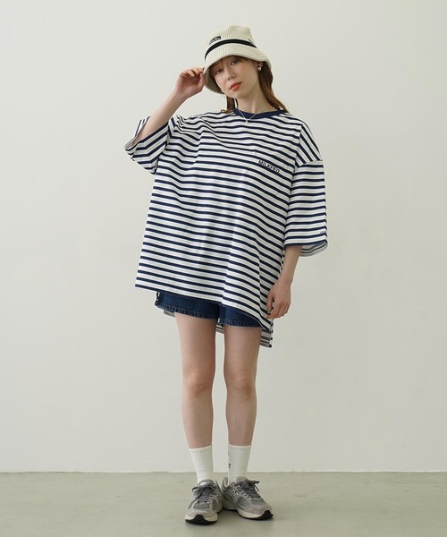 Ocean Pacific（オーシャンパシフィック）の「MILKFED. ×OP RASH GUARD POCKET TEE（ラッシュガード・レディース・ホワイト/ブラック/ネイビー・ONE SIZE）」の21枚目の写真