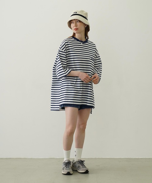 Ocean Pacific（オーシャンパシフィック）の「MILKFED. ×OP RASH GUARD POCKET TEE（ラッシュガード・レディース・ホワイト/ブラック/ネイビー・ONE SIZE）」の22枚目の写真