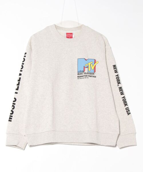 Manhattan Portage（マンハッタンポーテージ）の「Sweat Trainer MTV（Tシャツ/カットソー・メンズ・オートミール/ヘザーチャコール・SMALL/MEDIUM/LARGE/X-LARGE）」の10枚目の写真