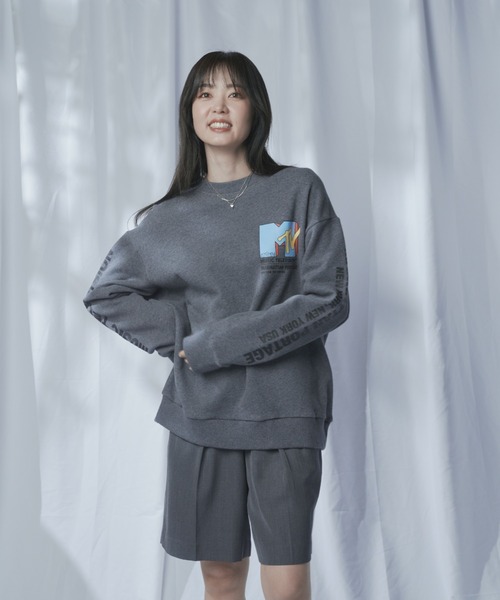 Manhattan Portage（マンハッタンポーテージ）の「Sweat Trainer MTV（Tシャツ/カットソー・メンズ・オートミール/ヘザーチャコール・SMALL/MEDIUM/LARGE/X-LARGE）」の14枚目の写真