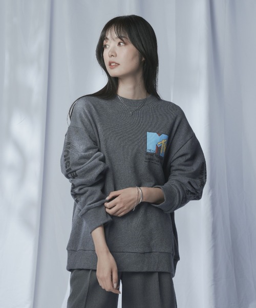 Manhattan Portage（マンハッタンポーテージ）の「Sweat Trainer MTV（Tシャツ/カットソー・メンズ・オートミール/ヘザーチャコール・SMALL/MEDIUM/LARGE/X-LARGE）」の17枚目の写真