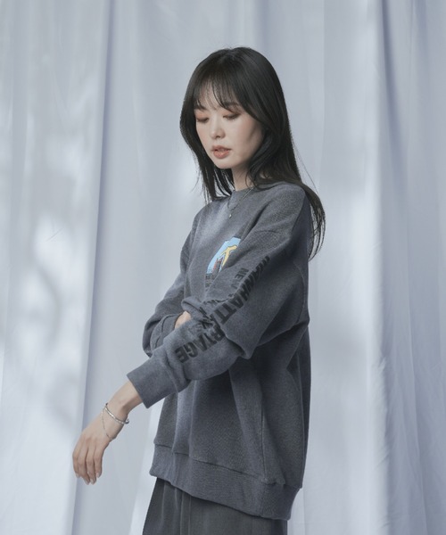 Manhattan Portage（マンハッタンポーテージ）の「Sweat Trainer MTV（Tシャツ/カットソー・メンズ・オートミール/ヘザーチャコール・SMALL/MEDIUM/LARGE/X-LARGE）」の18枚目の写真