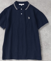 U.S. POLO ASSN.（ユーエスポロアッスン）の「【U.S. POLO ASSN. ユーエスポロアッスン】ワンポイントポニー刺繍 リブライン 綿100% 鹿の子 半袖ポロシャツ（ポロシャツ）」
