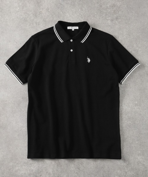 U.S. POLO ASSN.(ユーエスポロアッスン)の「【U.S. POLO ASSN./ユーエスポロアッスン】ワンポイントポニー刺繍 リブライン 綿100% 鹿の子 半袖ポロシャツ(ポロシャツ・メンズ・ダークブラウン/ネイビー/グリーン/アイボリー/ブラック×ホワイト/ブルーグレー/キャメル/ブラック×ゴールド/サーモンピンク/スミクロ/ブラック×カーキ/ブラック系1/ネイビー系1/グレー・M/L/XL/S)」の15枚目の写真