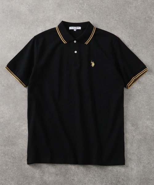 U.S. POLO ASSN.(ユーエスポロアッスン)の「【U.S. POLO ASSN./ユーエスポロアッスン】ワンポイントポニー刺繍 リブライン 綿100% 鹿の子 半袖ポロシャツ(ポロシャツ・メンズ・ダークブラウン/ネイビー/グリーン/アイボリー/ブラック×ホワイト/ブルーグレー/キャメル/ブラック×ゴールド/サーモンピンク/スミクロ/ブラック×カーキ/ブラック系1/ネイビー系1/グレー・M/L/XL/S)」の17枚目の写真