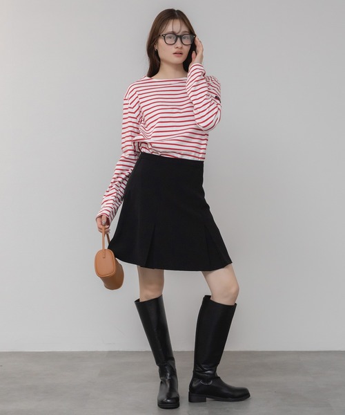 HEILIS(ヘイリス)の「ベーシックボーダー長袖カットソー/韓国 オーバーサイズ シンプル カジュアル フェミニン レッド ネイビー ブルー ライトブルー 春服 夏服 秋服 長袖 トップス ノームコア シティガール 赤トップス インナー ロンT レイヤード(Tシャツ/カットソー・レディース・ネイビー/レッド/ライトブルー/ダークブルー・FREE)」の10枚目の写真