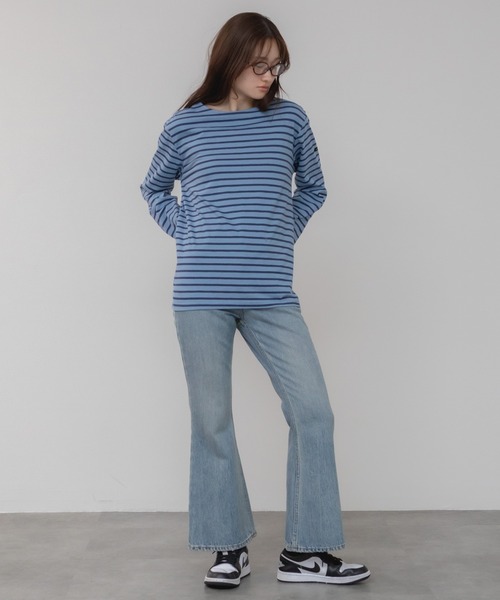 HEILIS(ヘイリス)の「ベーシックボーダー長袖カットソー/韓国 オーバーサイズ シンプル カジュアル フェミニン レッド ネイビー ブルー ライトブルー 春服 夏服 秋服 長袖 トップス ノームコア シティガール 赤トップス インナー ロンT レイヤード(Tシャツ/カットソー・レディース・ネイビー/レッド/ライトブルー/ダークブルー・FREE)」の20枚目の写真