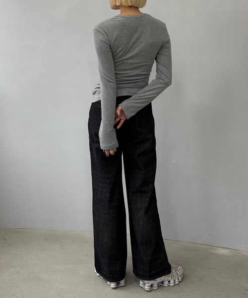 nagonstansストライプ レイヤードデザイン トップス nagonstansストライプ レイヤードデザイン トップス