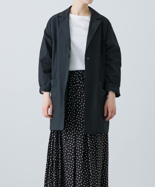 かぐれ（カグレ）の「『ユニセックス』コットンテーラードジャケット（その他アウター・レディース・ブラック/チャコールグレー/ベージュ・1/2）」の4枚目の写真