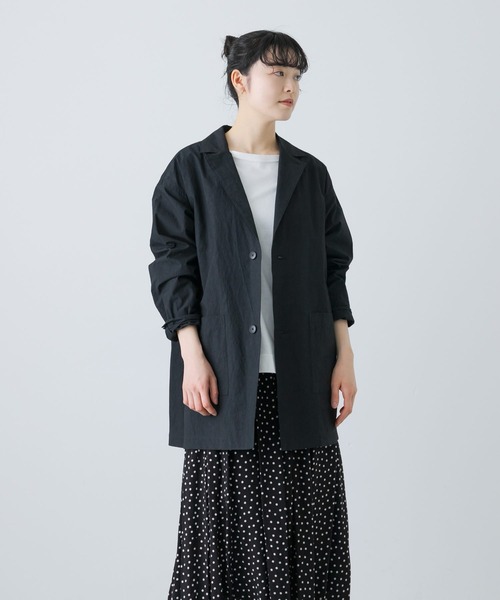 かぐれ（カグレ）の「『ユニセックス』コットンテーラードジャケット（その他アウター・レディース・ブラック/チャコールグレー/ベージュ・1/2）」の7枚目の写真