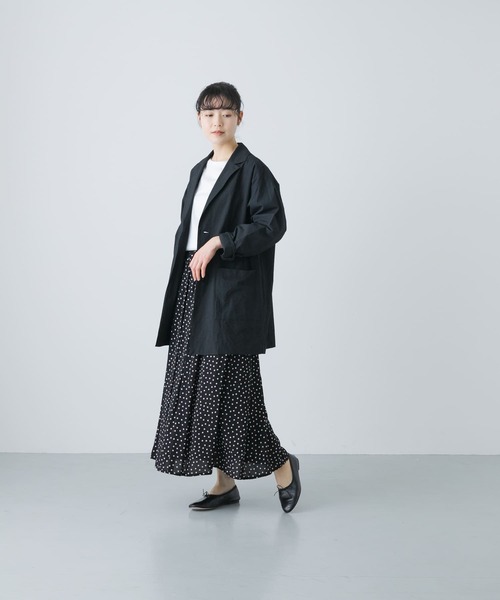 かぐれ（カグレ）の「『ユニセックス』コットンテーラードジャケット（その他アウター・レディース・ブラック/チャコールグレー/ベージュ・1/2）」の9枚目の写真