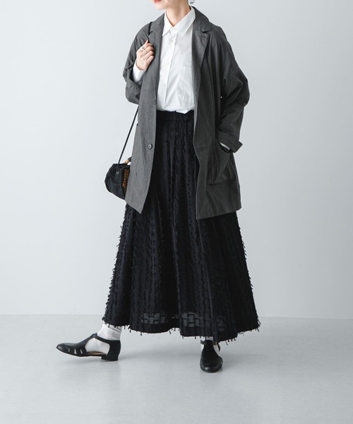 かぐれ（カグレ）の「『ユニセックス』コットンテーラードジャケット（その他アウター・レディース・ブラック/チャコールグレー/ベージュ・1/2）」の14枚目の写真